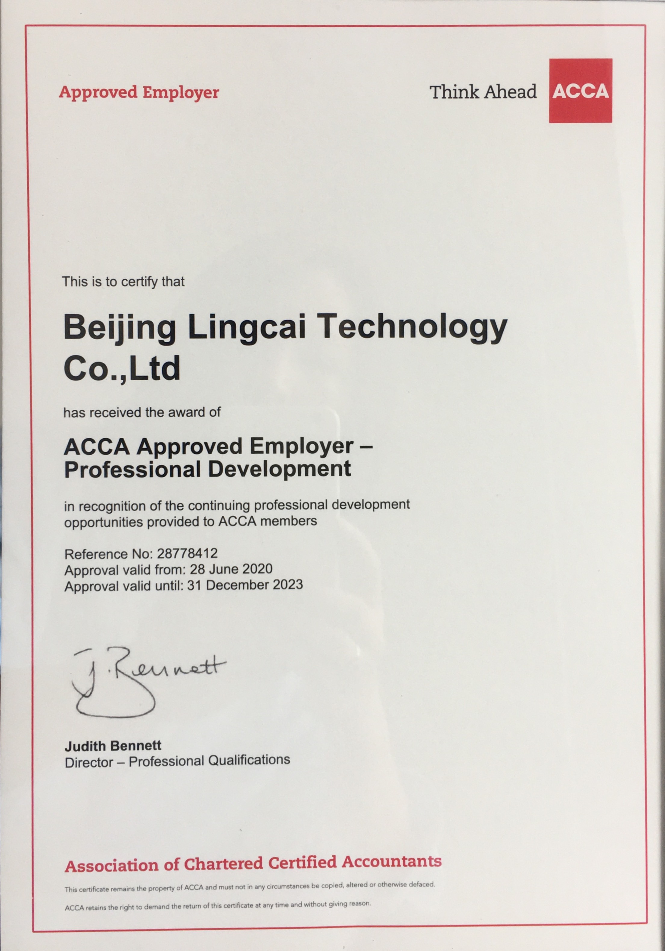 ACCA Approved Employer Professional  Development